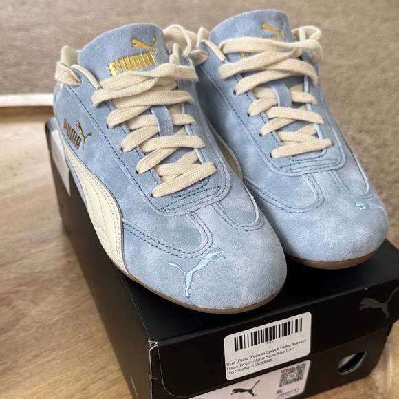 Puma Light Blue and Cream Haute Tropic/ Alpine Snow speedcat Casual Shoes - Picture 6 of 7